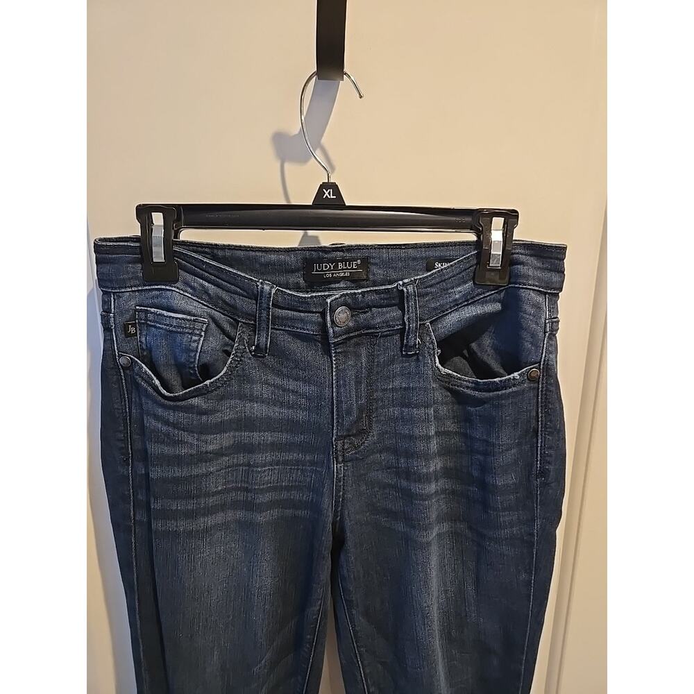 Judy Blue Jeans Women's 7/28 Skinny Fit High Rise Ankle Stretch Dark Wash - Picture 3 of 16